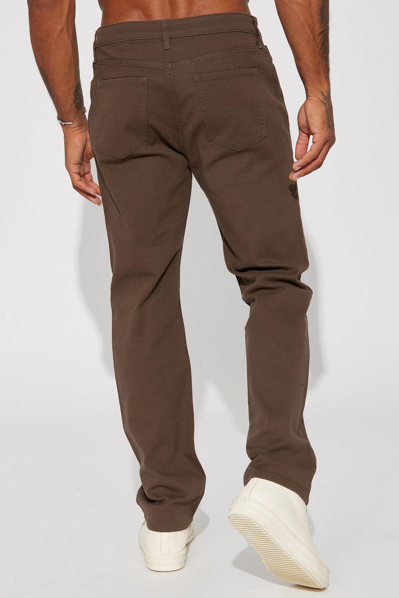Mike Straight Taper Jeans - Brown Product Image