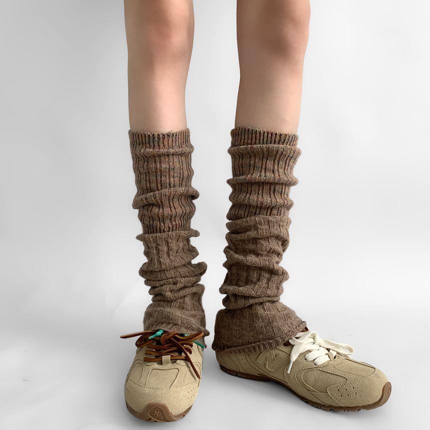 Two Tone Knit Leg Warmers Product Image