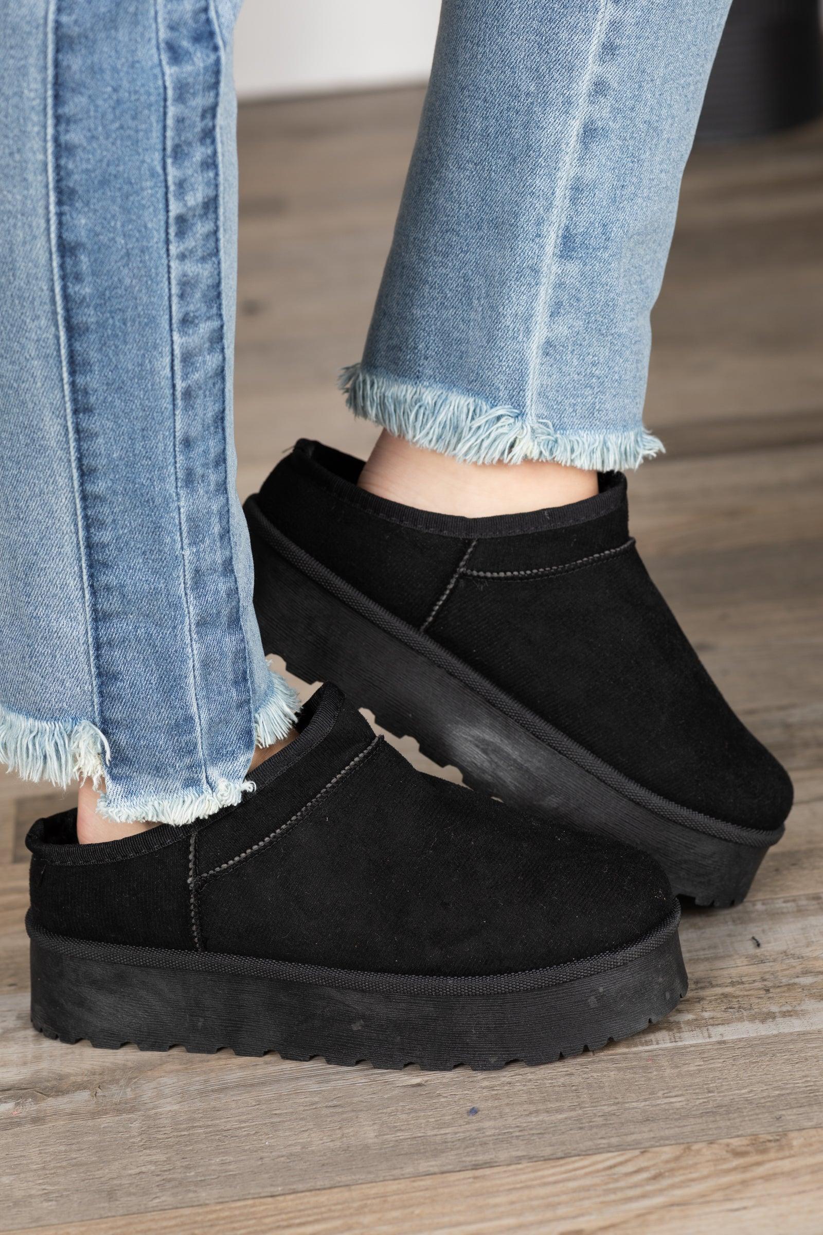 Mini Ankle Platform Fur Slip Ons Product Image