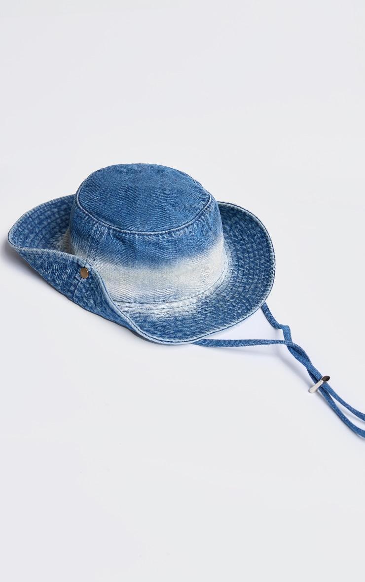 Indigo Washed Denim Cowboy Hat Product Image