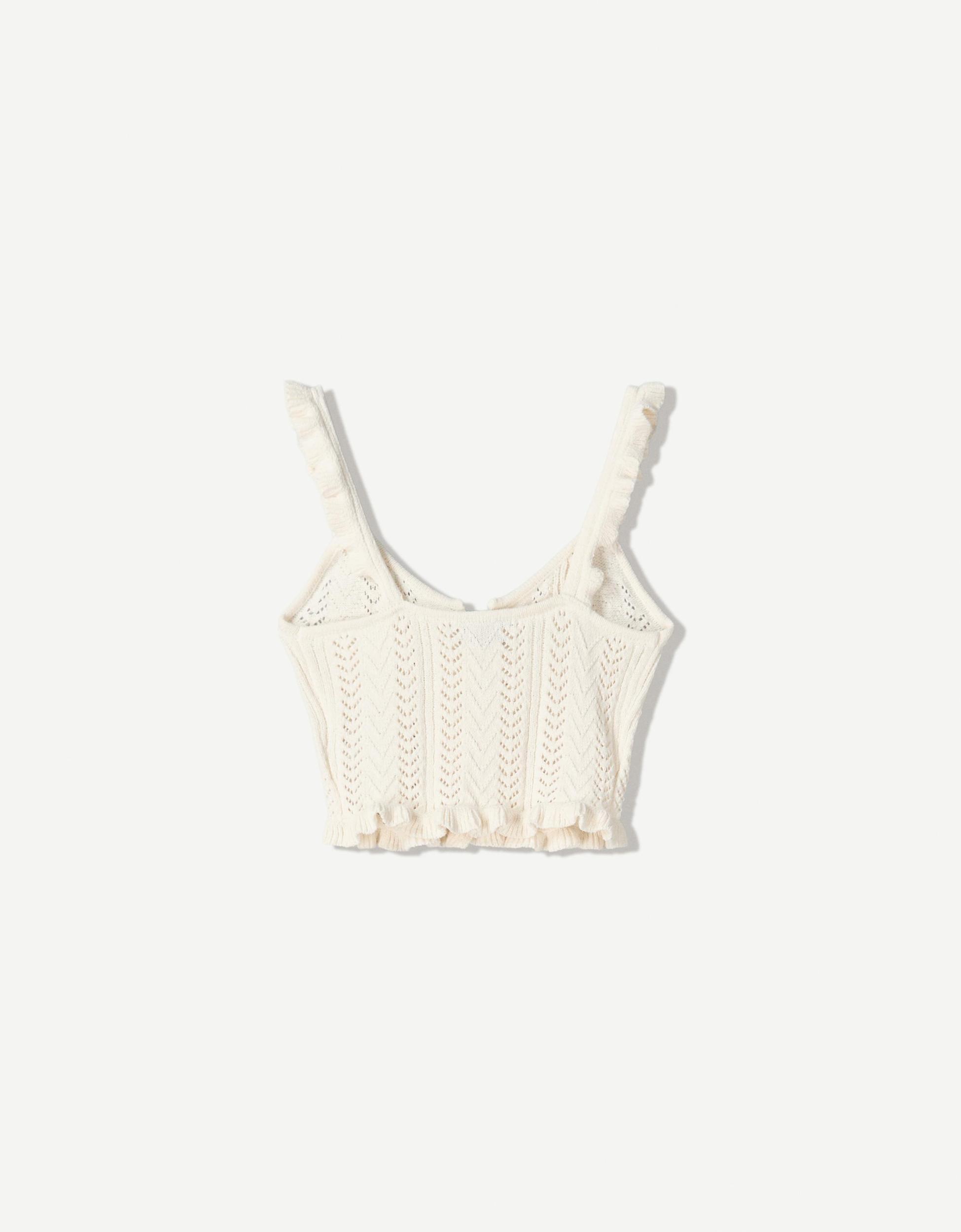 Ruffled top with ties Product Image