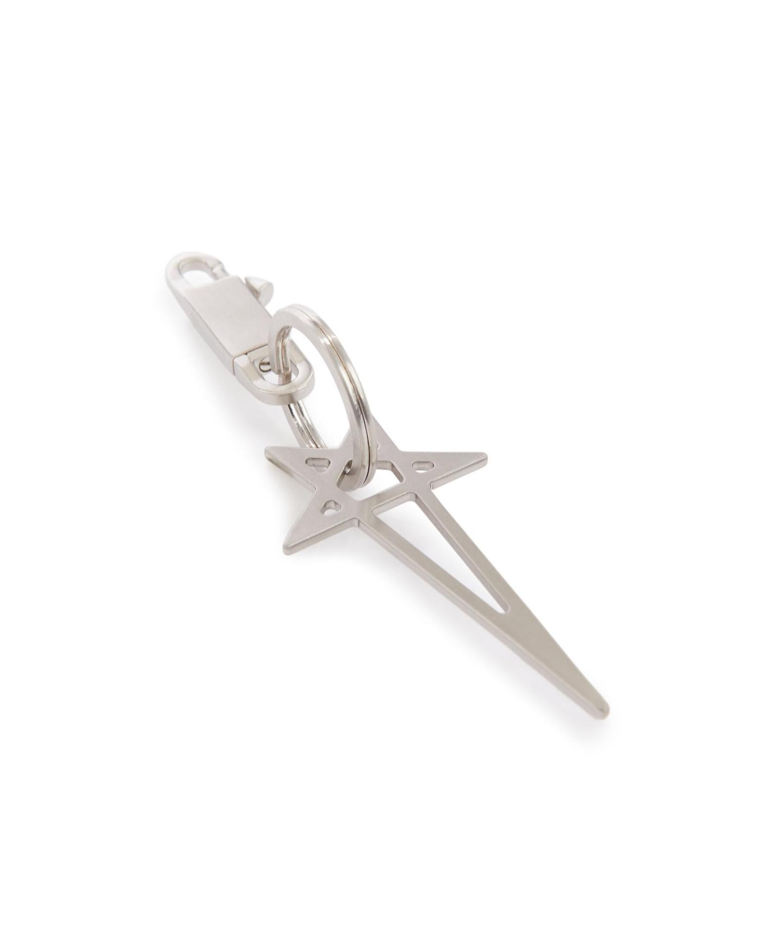 RICK OWENS Pentagram Keyring In Nude Product Image