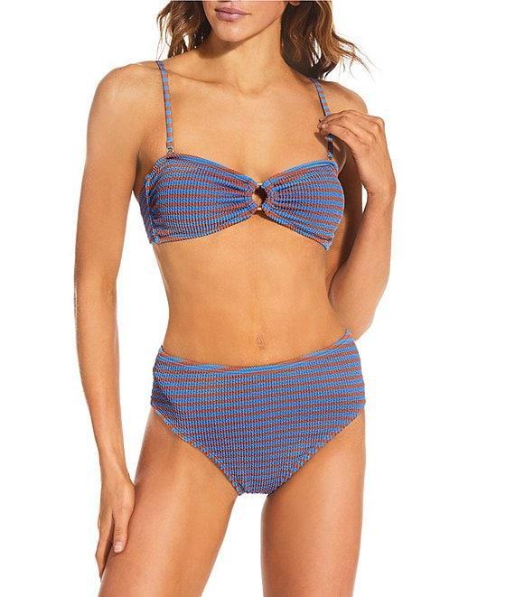 Billabong Summer Hi Stripe Texture High Waist Swim Bottom Product Image
