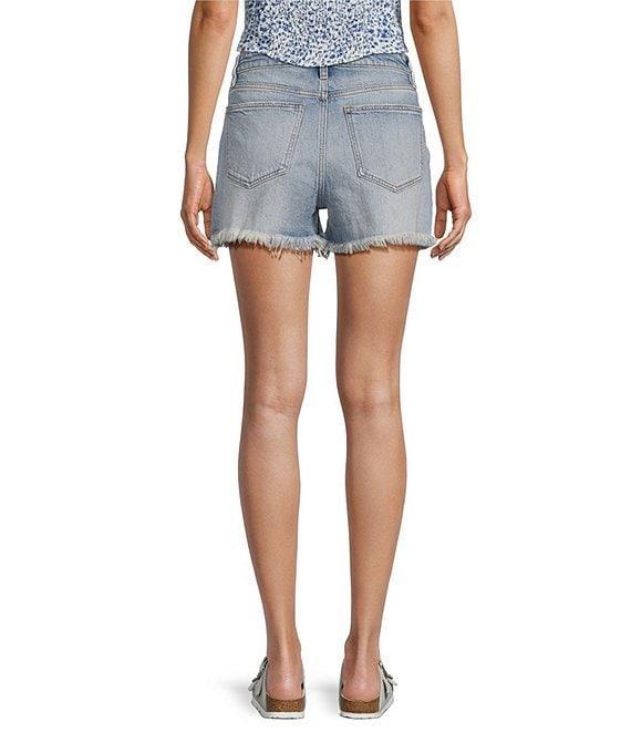 YMI Jeanswear High Rise Fray Hem Shorts Product Image