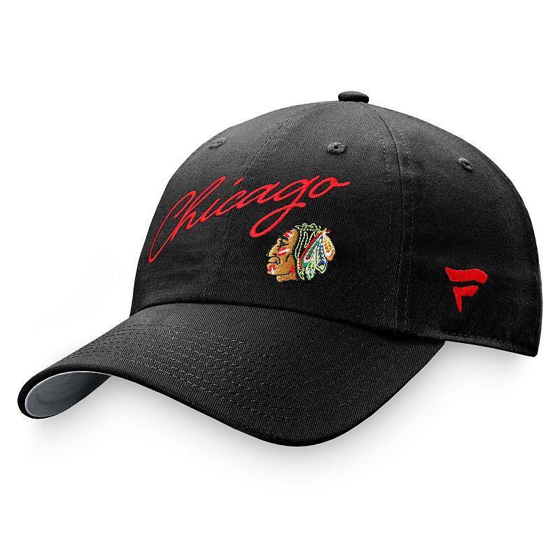 Womens Fanatics Branded Chicago hawks True Classic Retro Script Adjustable Hat Product Image