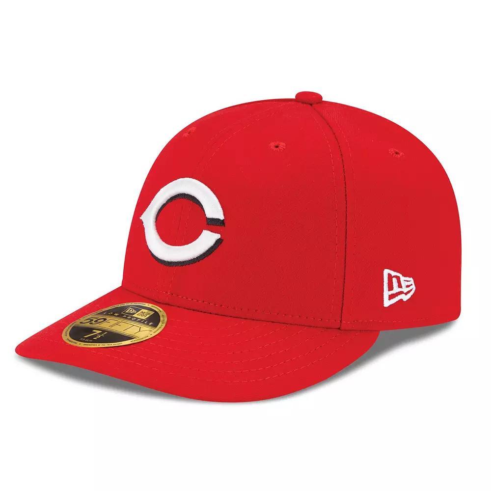 Men's New Era Red Cincinnati Reds Authentic Collection On Field Low Profile Home 59FIFTY Fitted Hat,  Product Image