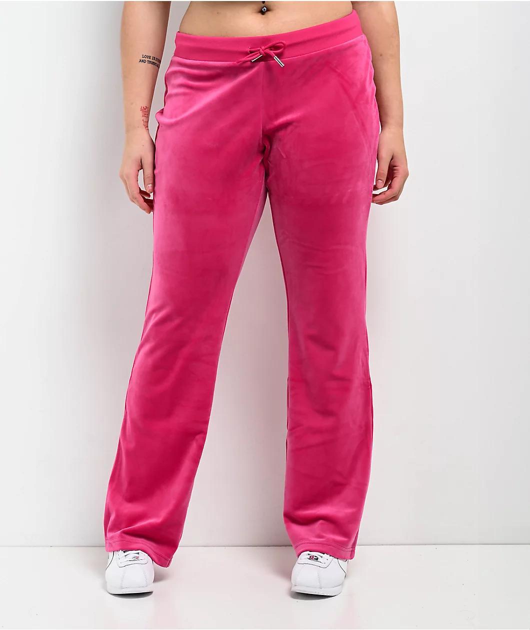 Juicy Couture Bling Free Love Velour Track Pants Product Image