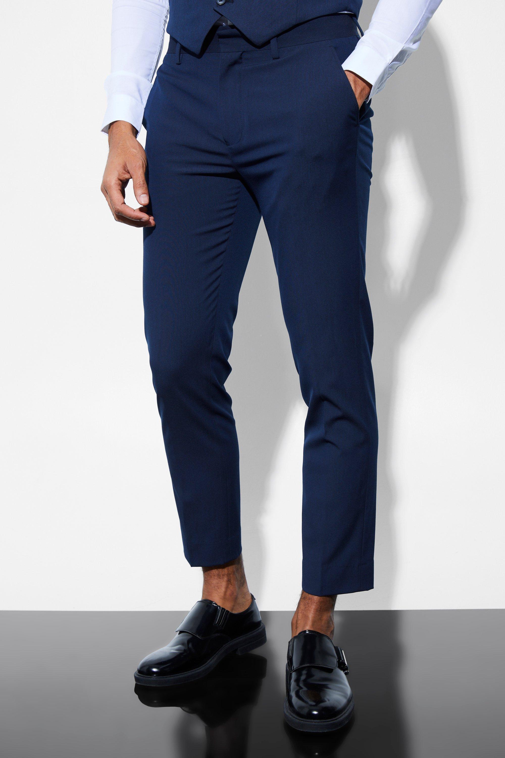 Skinny Cropped Dress Pants | boohooMAN USA Product Image