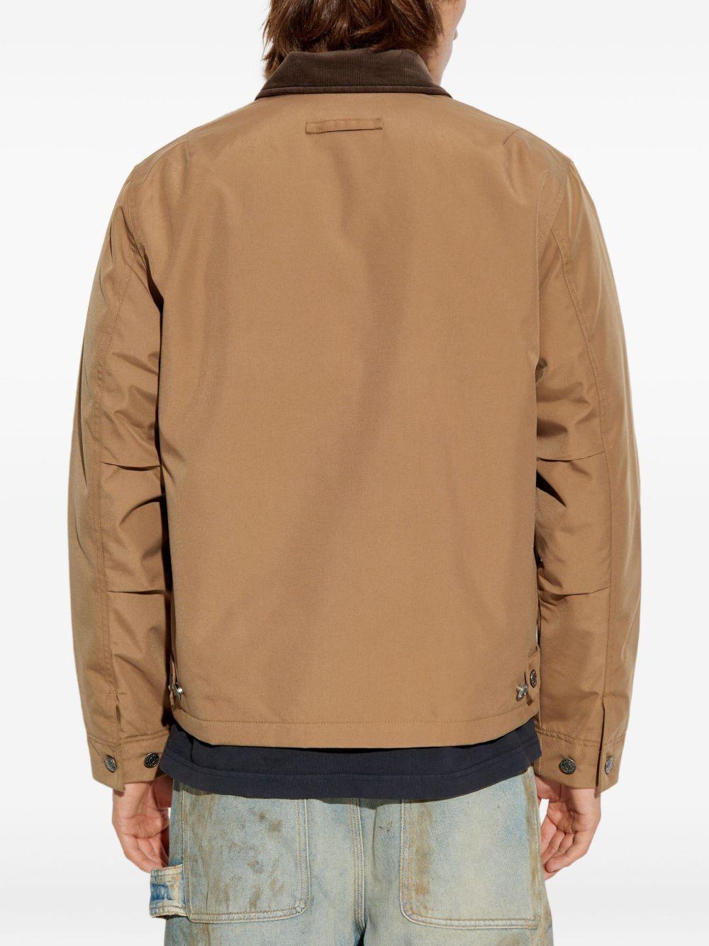 corduroy-collar zip-front jacket Product Image