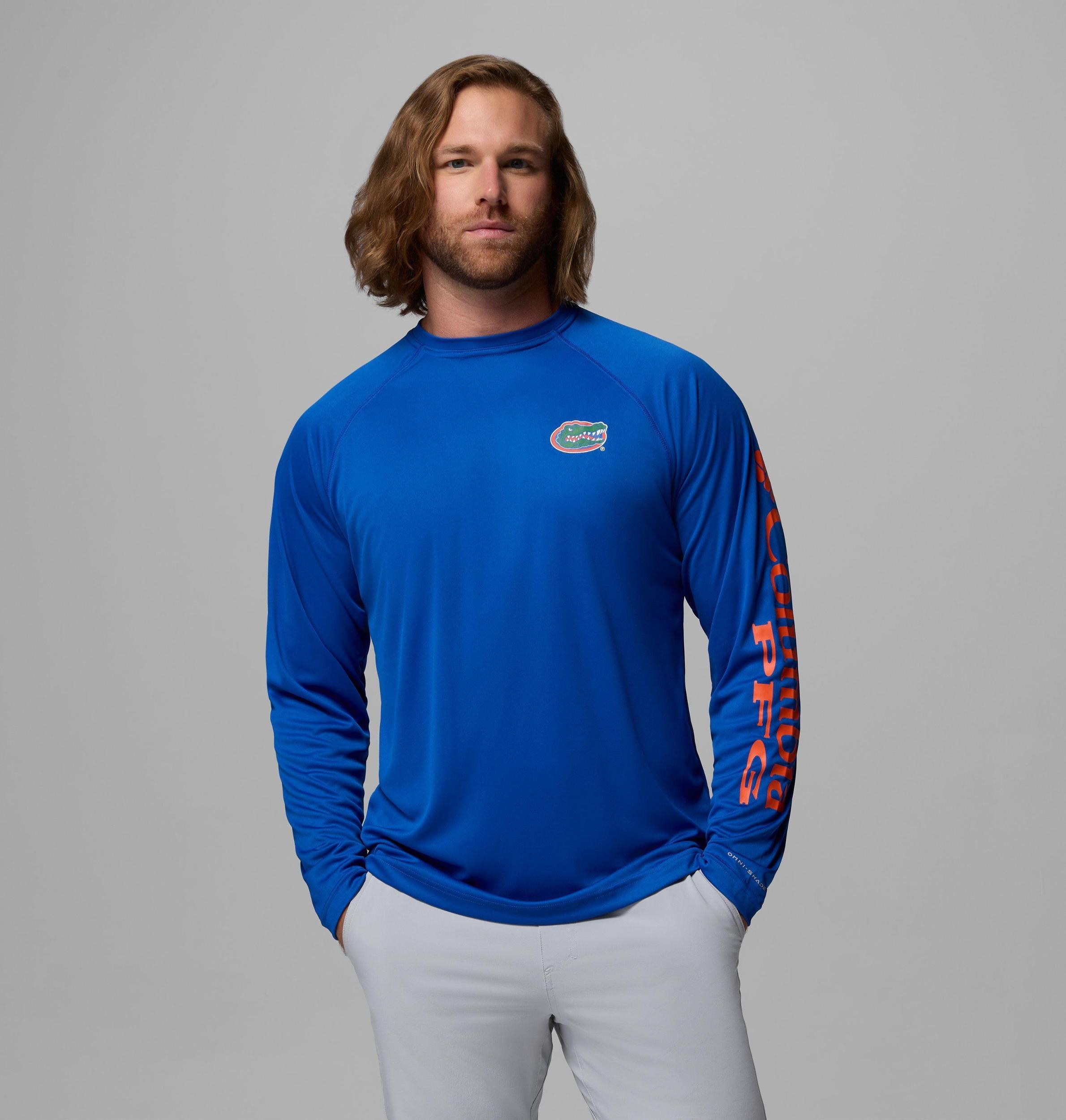 Columbia Mens Collegiate PFG Terminal Tackle Long Sleeve Shirt - Florida- Product Image