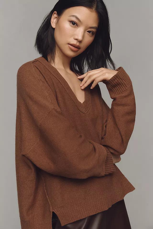 Maeve Relaxed V-Neck Sweater Product Image