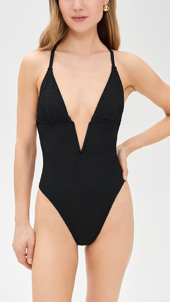 Good American Always Fits Deep V Underwire Swimsuit | Shopbop Product Image