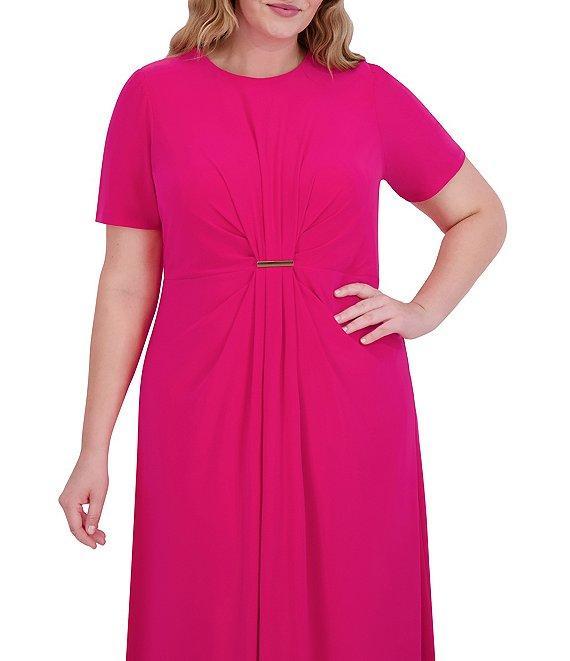 Jessica Howard Plus Size Fit and Flare Midi Dress Product Image