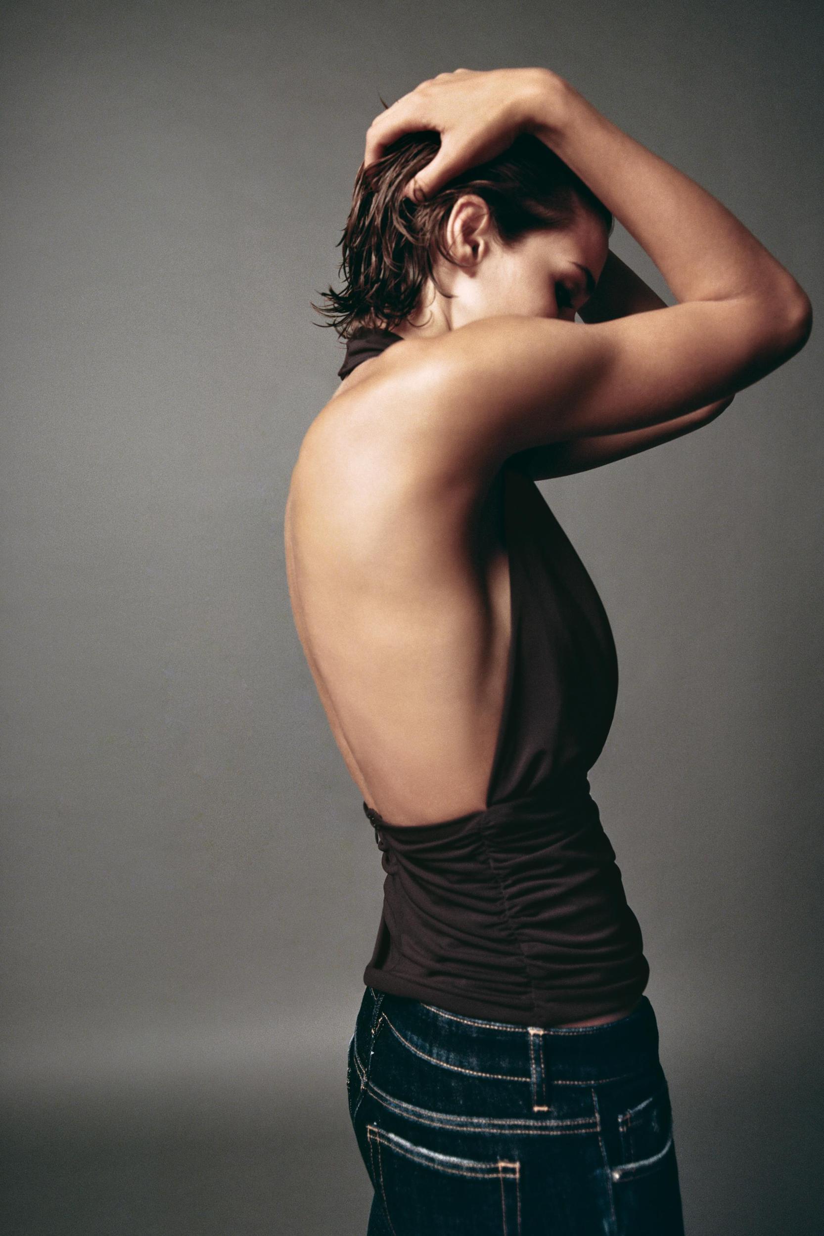 DRAPED HALTER TOP Product Image