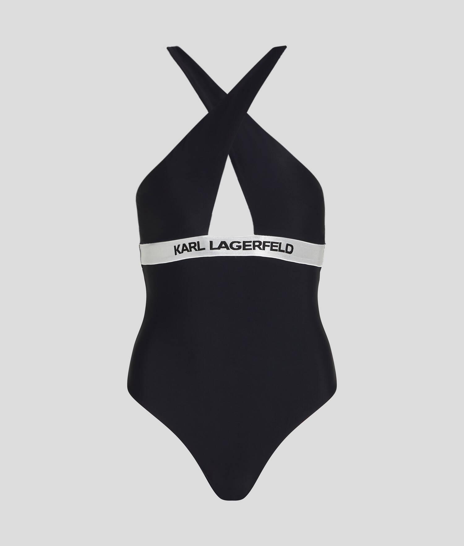 KARL LOGO HALTER SWIMSUIT Product Image