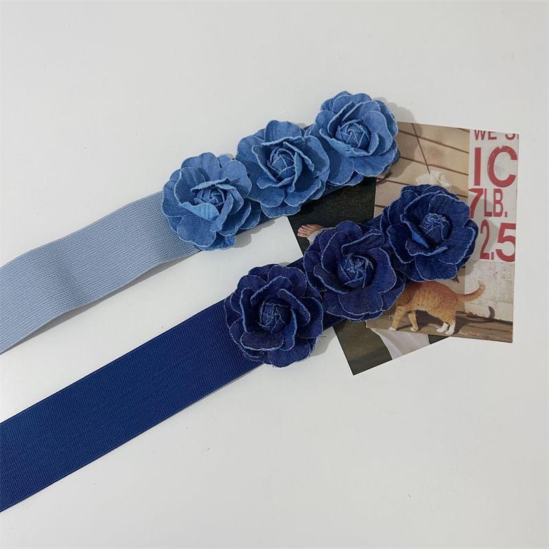 Denim Flower Belt Product Image