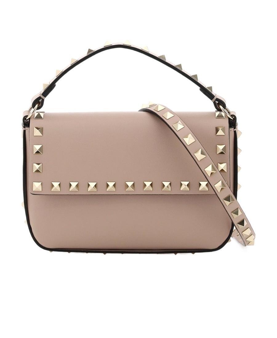 VALENTINO GARAVANI Rockstud Mini Bag In Nude Product Image