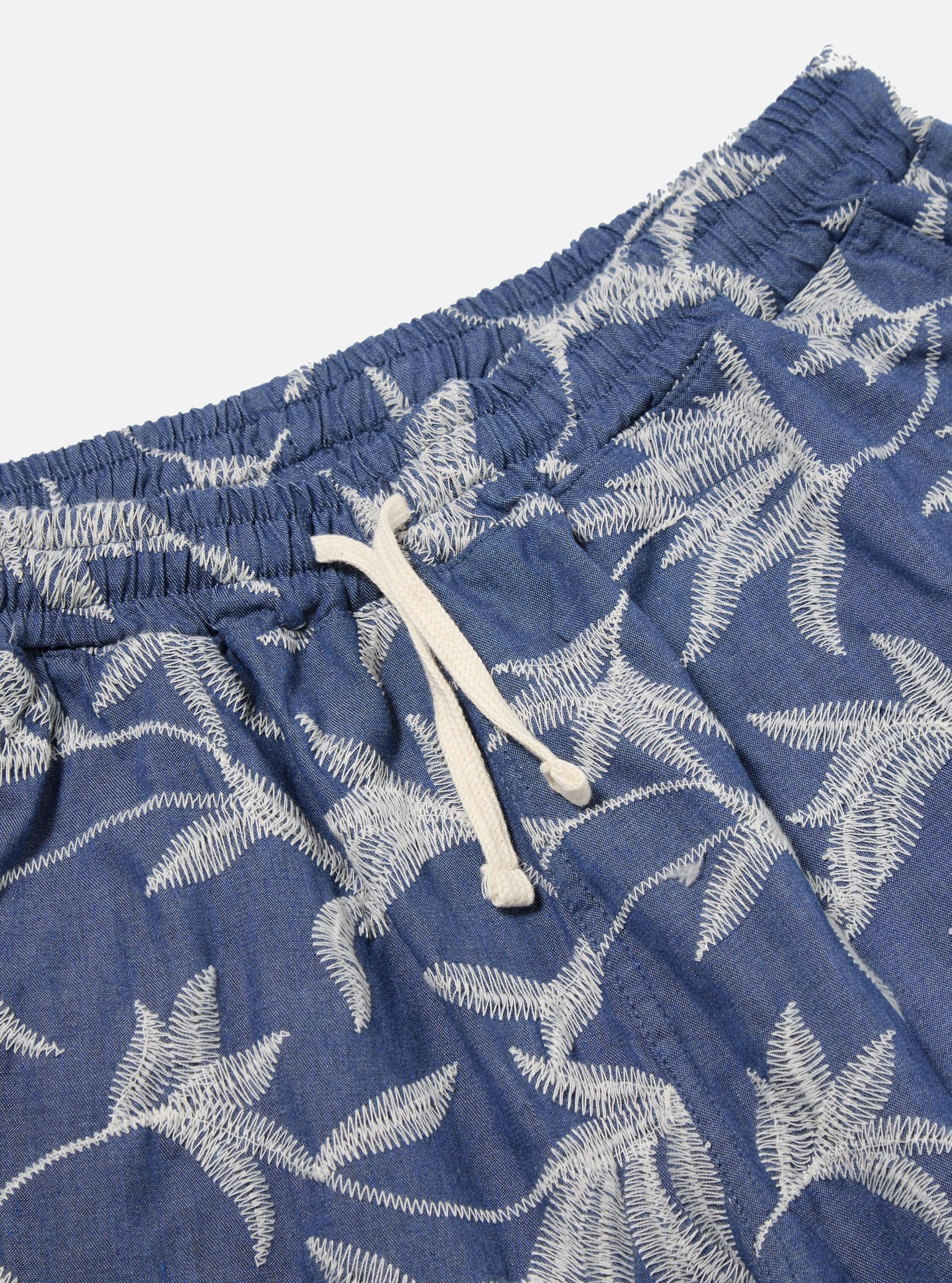 Indigo Summer Jungle Cotton Simple Short Product Image