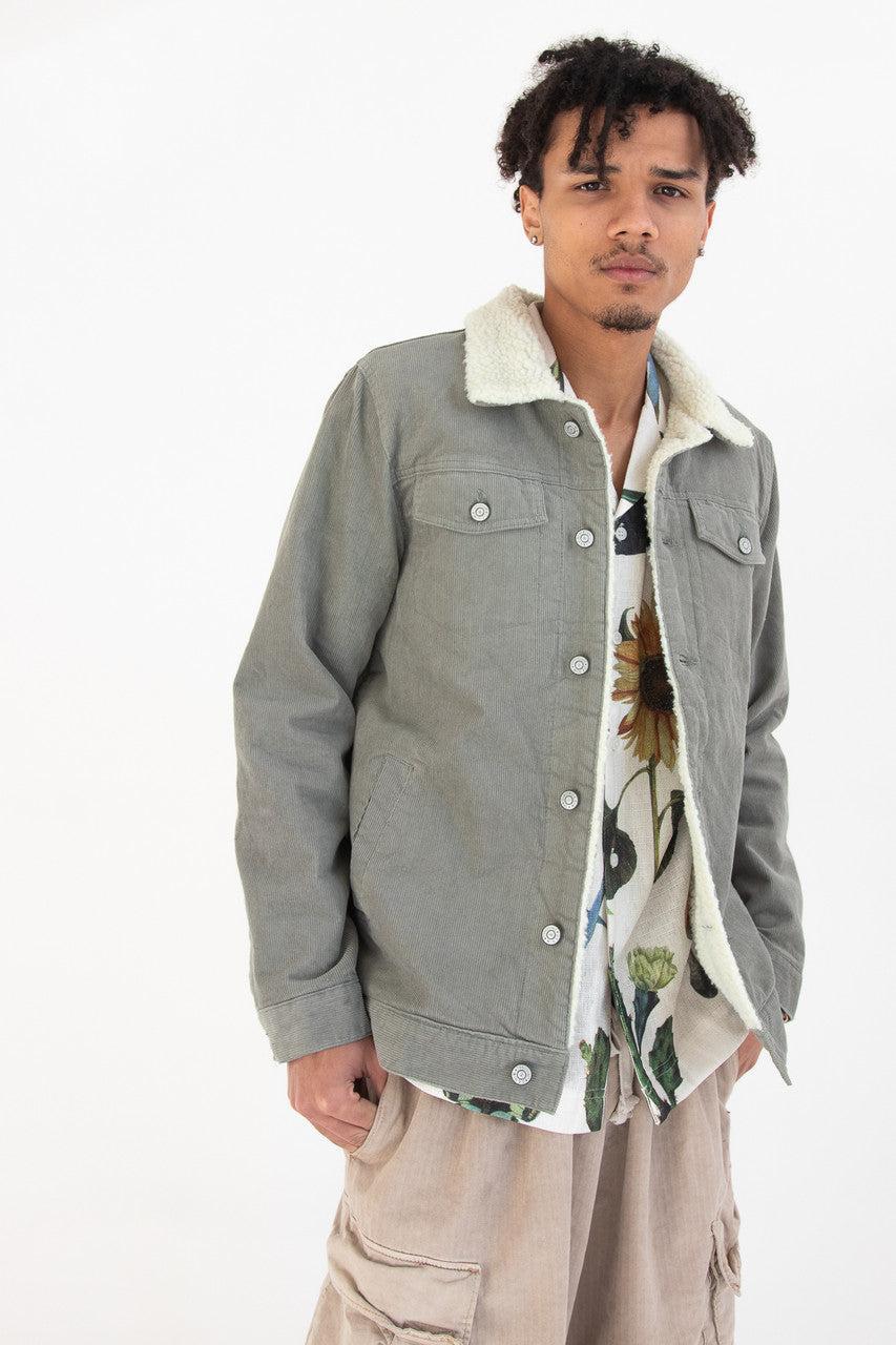 Corduroy Sherpa Lined Trucker Jacket Product Image