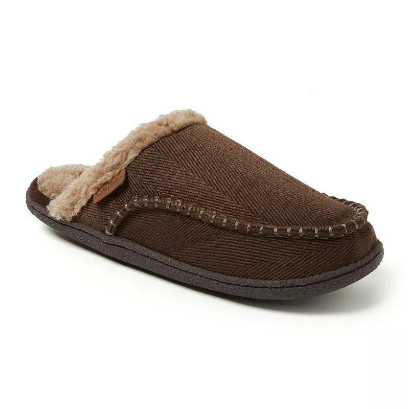 Dearfoams Matthew Mens Moc Toe Scuff Slippers Brown Product Image