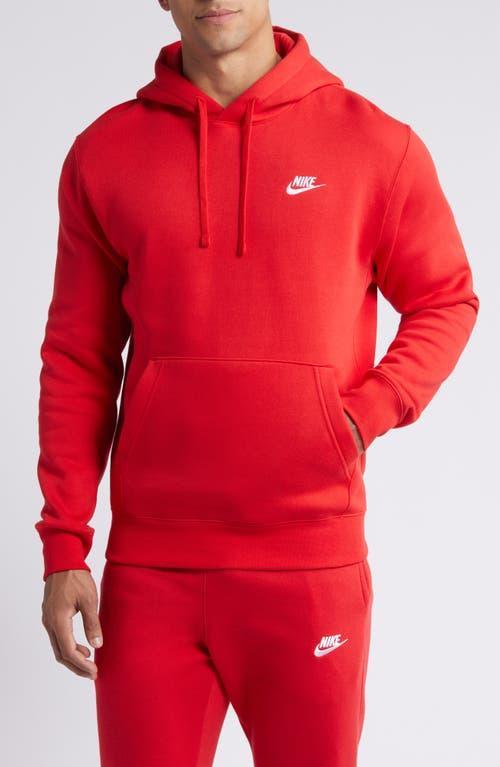 Men's Nike Sportswear Club Fleece Pullover Hoodie, Size: Large, University Red Product Image