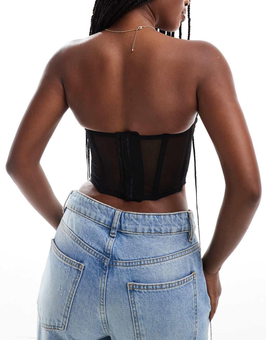ASOS DESIGN Sienna lace underwire corset Product Image