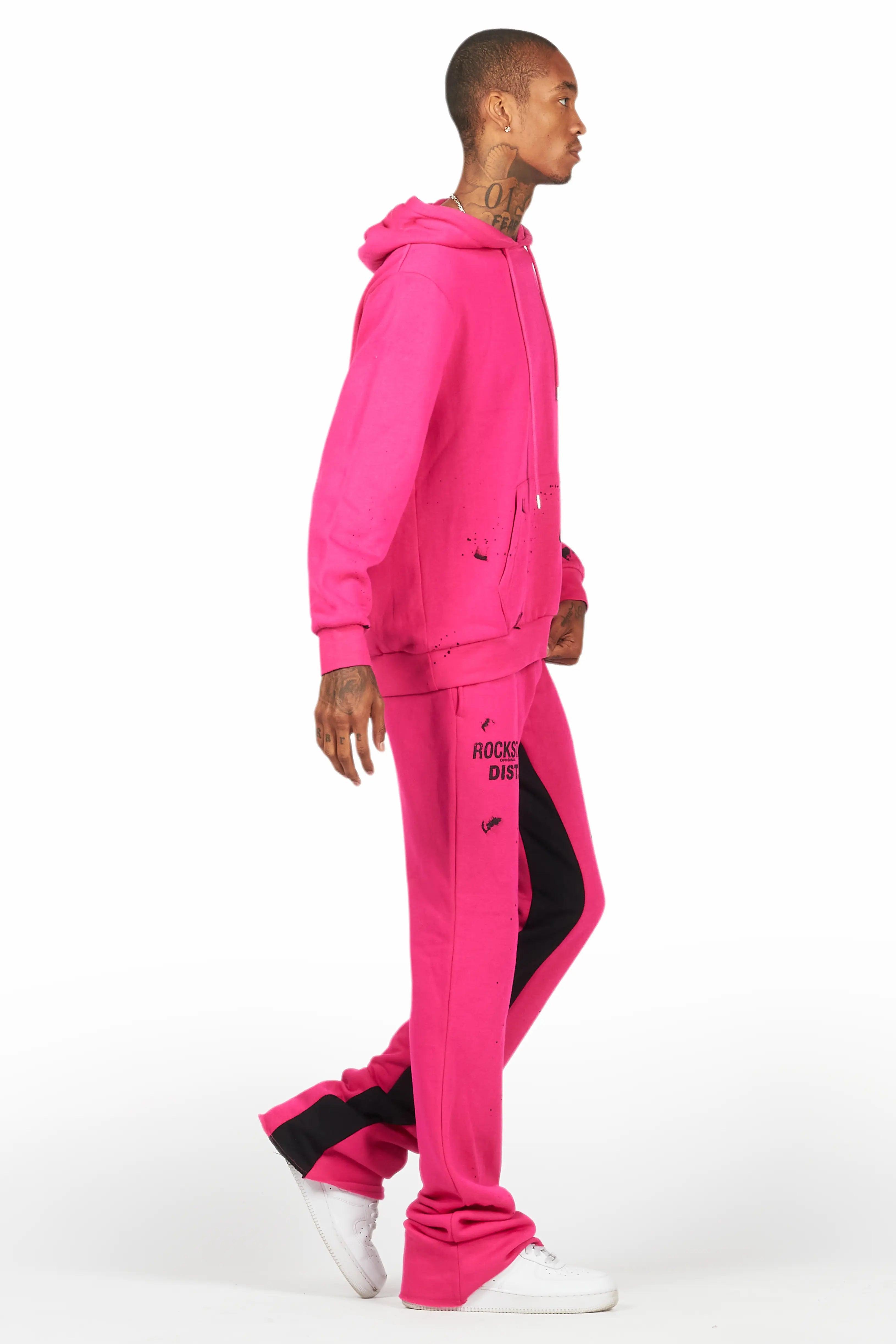 Raffer Fuchsia Hoodie Baggy Fit Pant Track Set Male Product Image