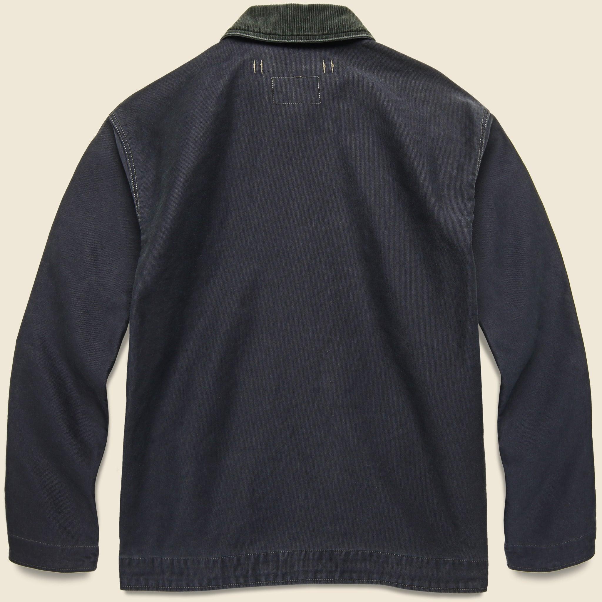 Corduroy Collar Deck Jacket - Navy Product Image