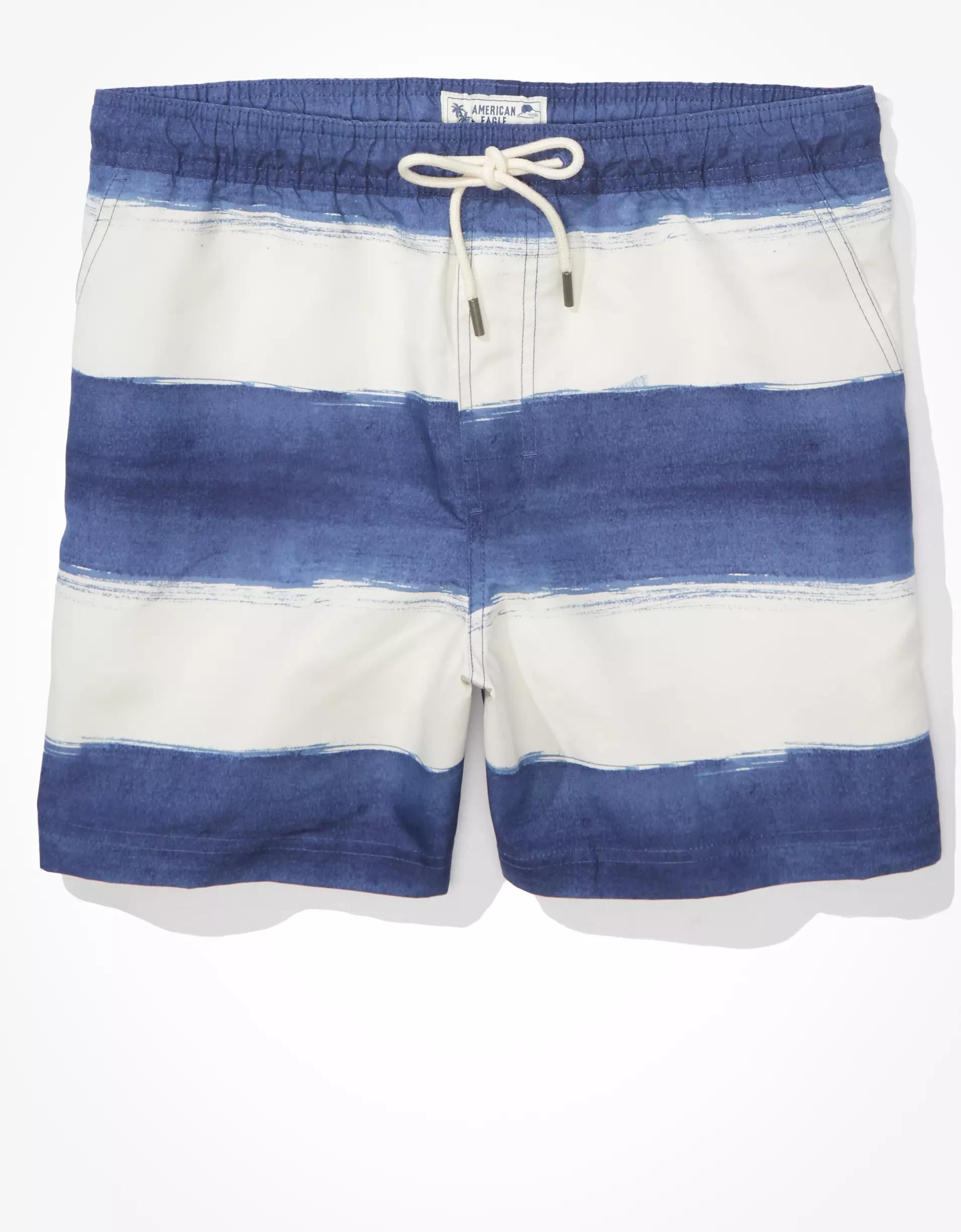 AE 5.5" Striped Swim Trunk Product Image