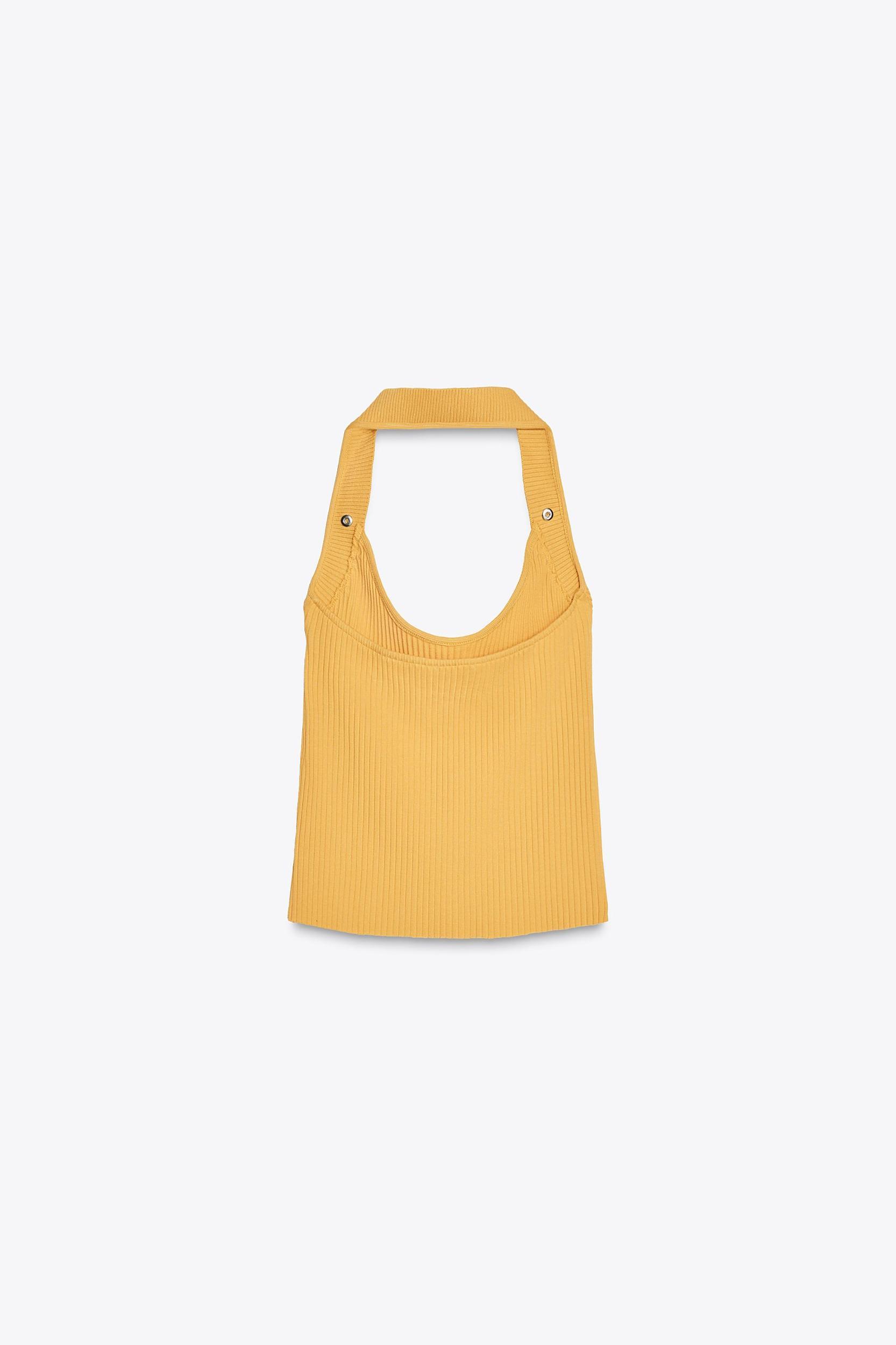 RIBBED HALTER TOP Product Image