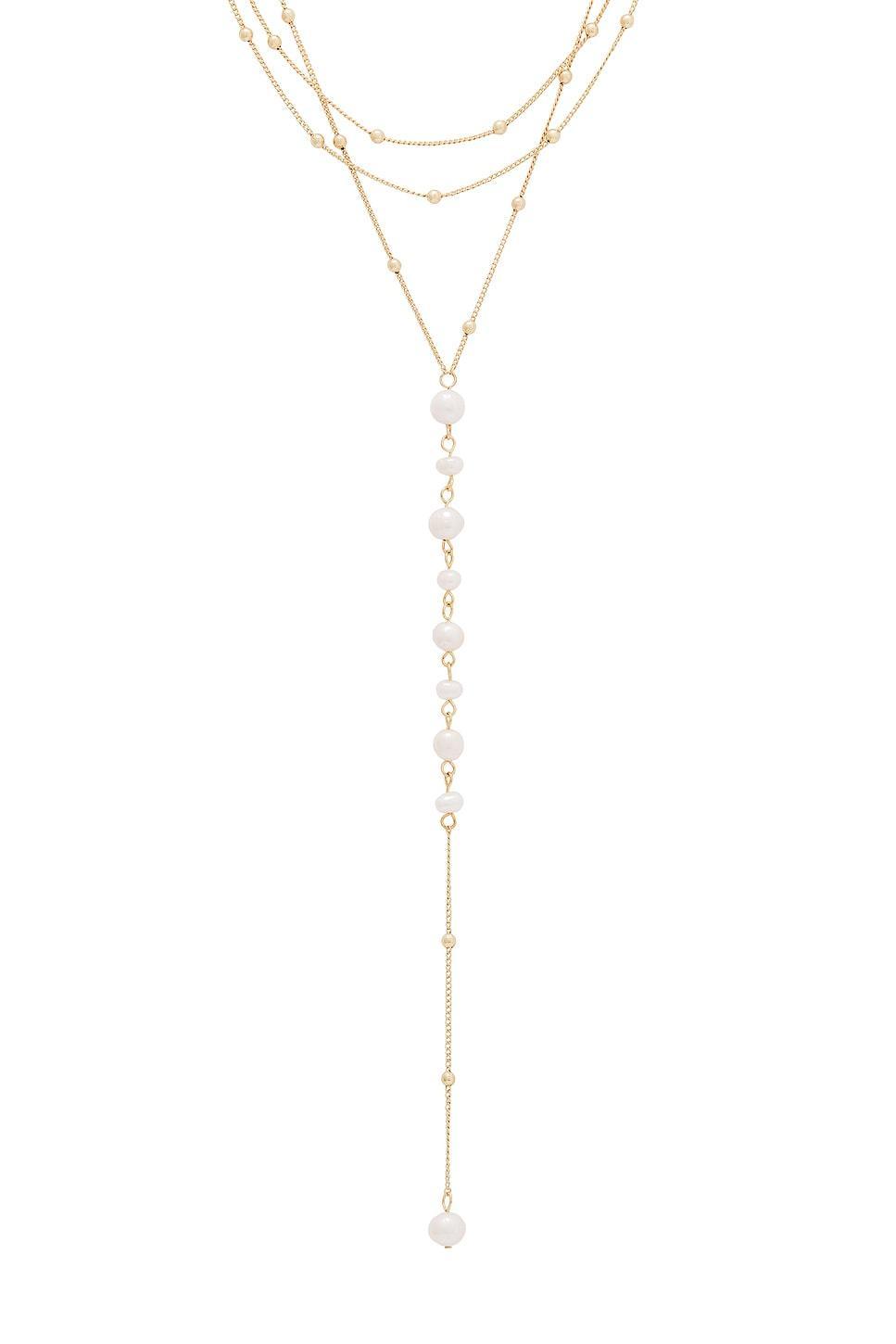 Pearl Dreams Layered Lariat Necklace Ettika Product Image