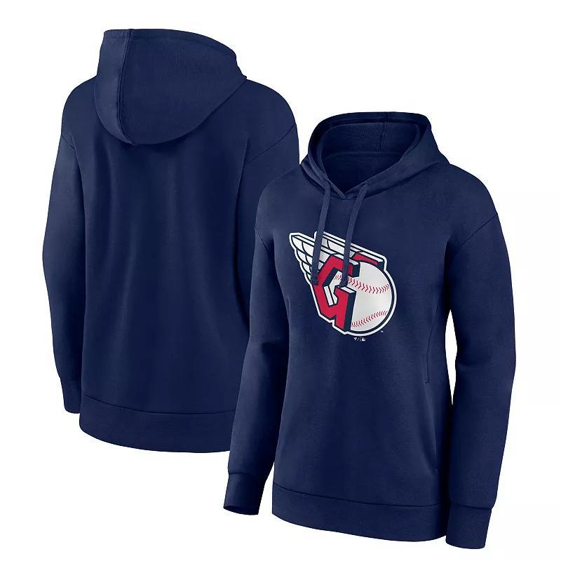 Womens Fanatics Branded Navy Cleveland Guardians Logo Pullover Hoodie Grd Blue Product Image