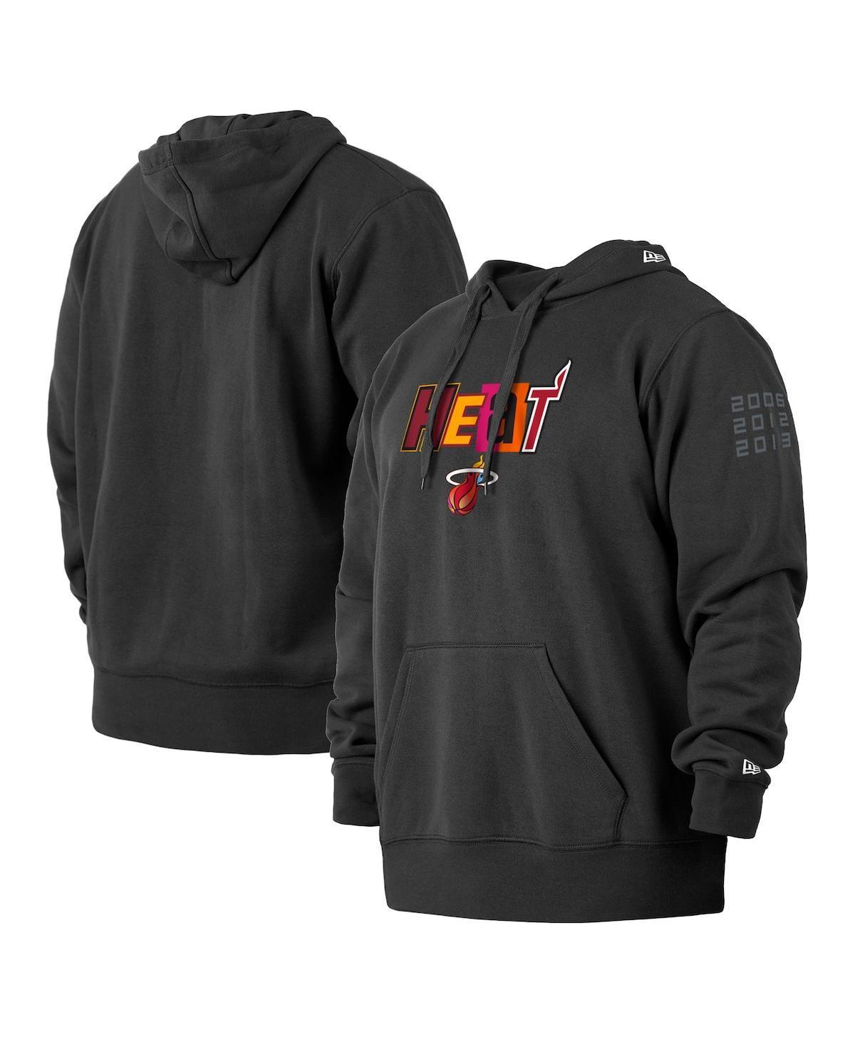 Mens New Era Black Miami Heat 2021/22 City Edition Big & Tall Pullover Hoodie Product Image