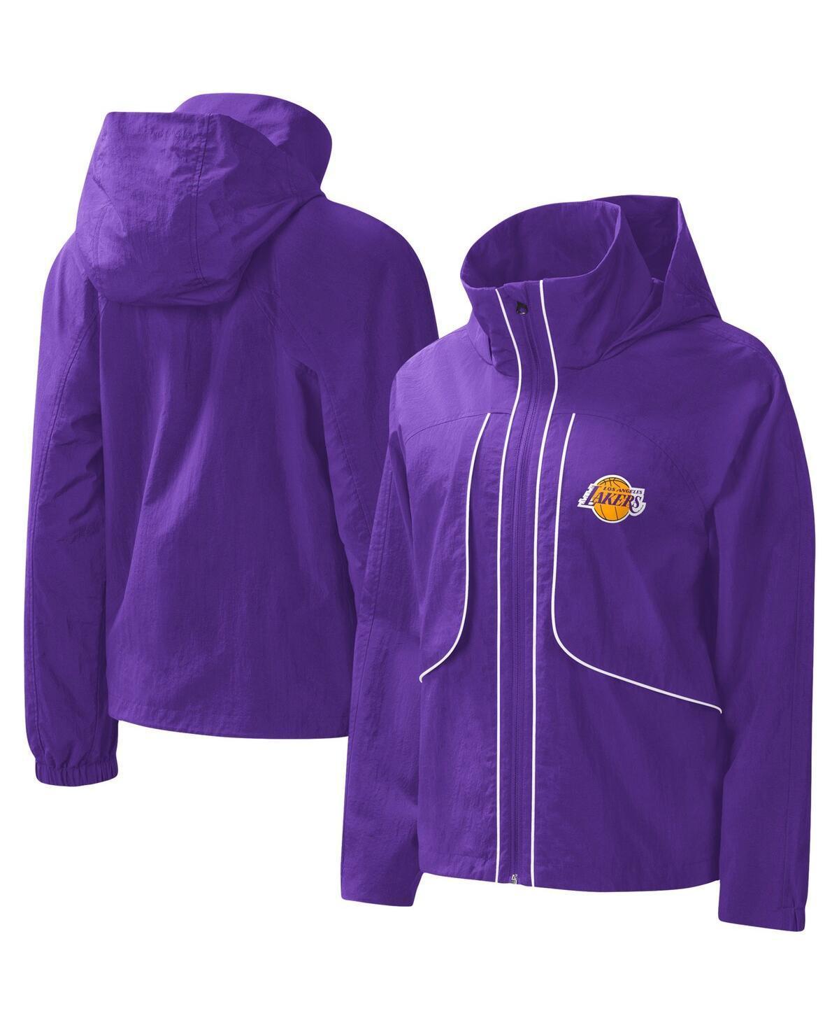 Women's G-III 4Her by Carl Banks Purple Los Angeles Lakers Last Shot Full-Zip Hoodie, Size: Medium Product Image