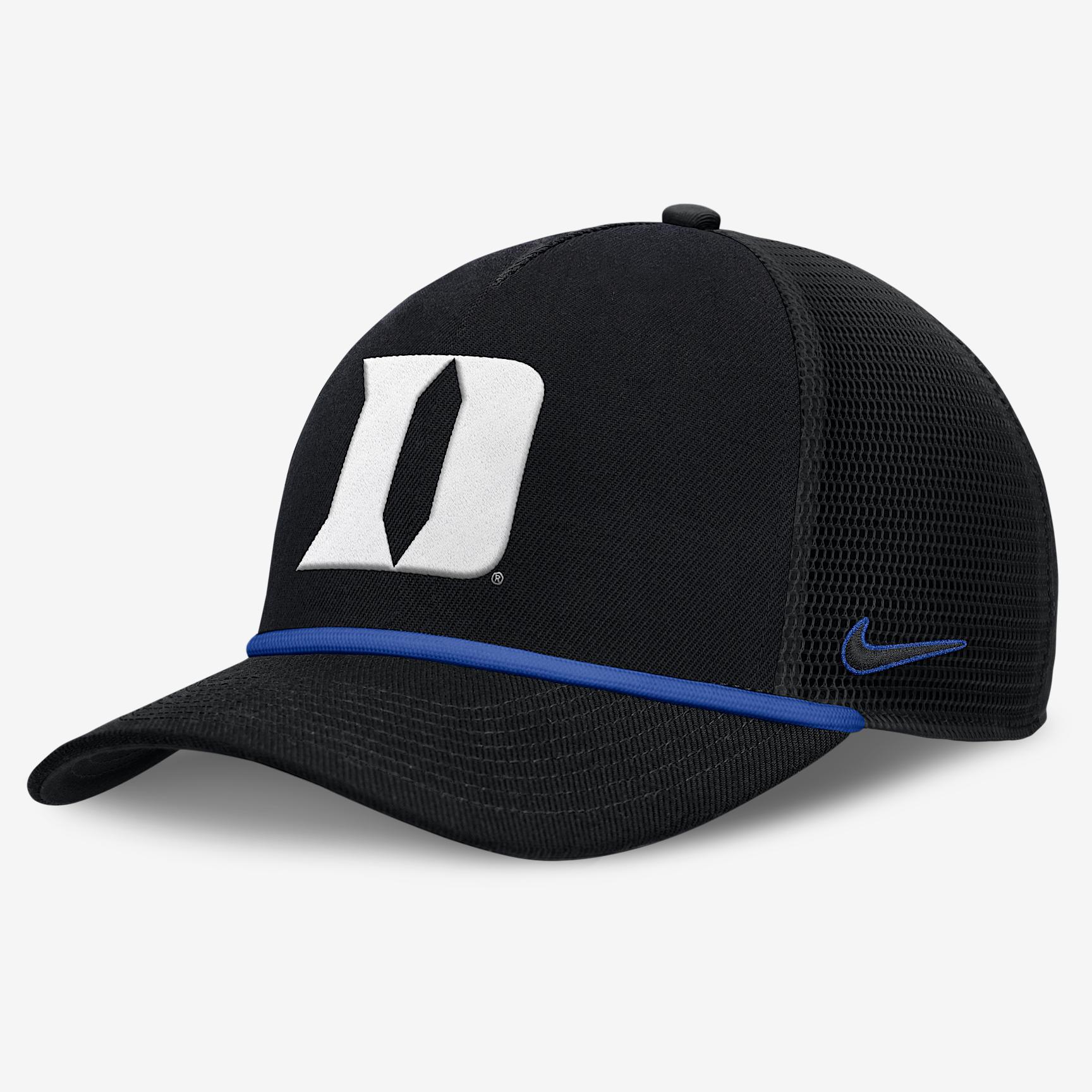Duke Primetime Rise Nike Mens College Trucker Adjustable Hat | NC9700ADU-SFF Product Image