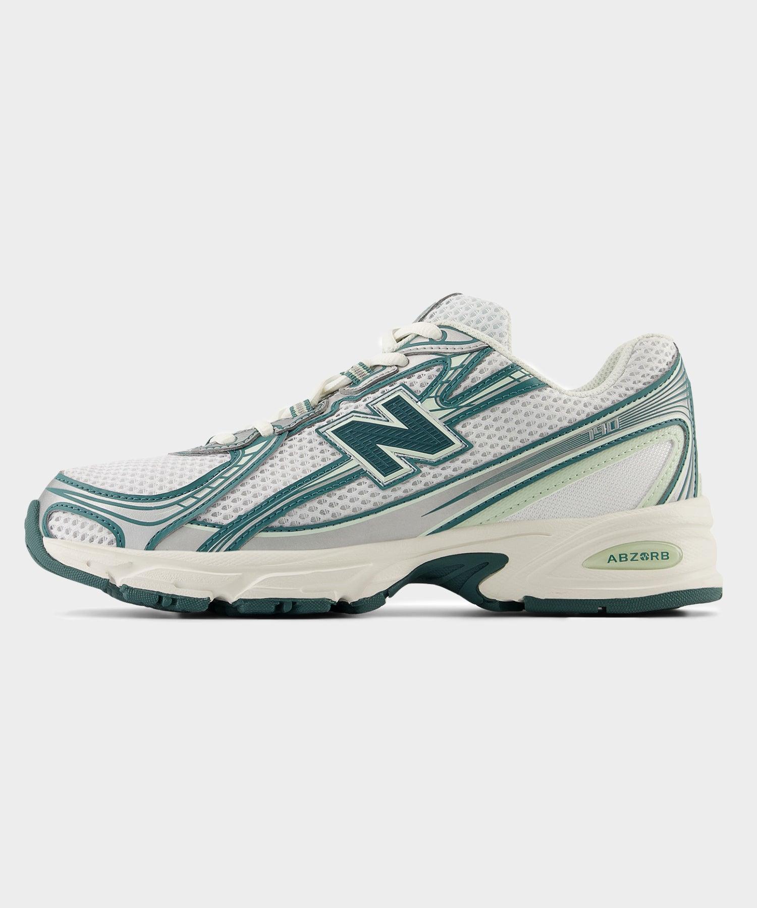 New Balance 740v2 in White + Marsh Green and Sea Salt Product Image