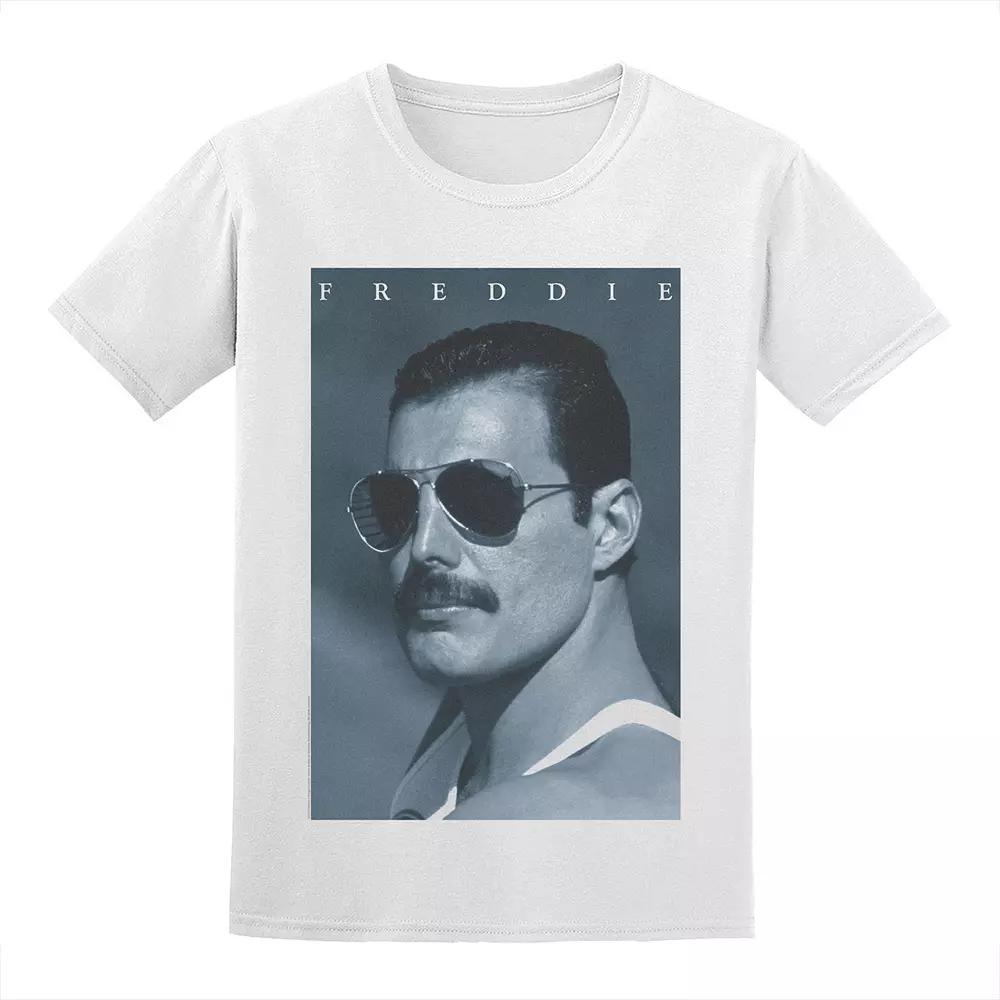 Men's Freddie Mercury Tee, Size: Large, White Product Image
