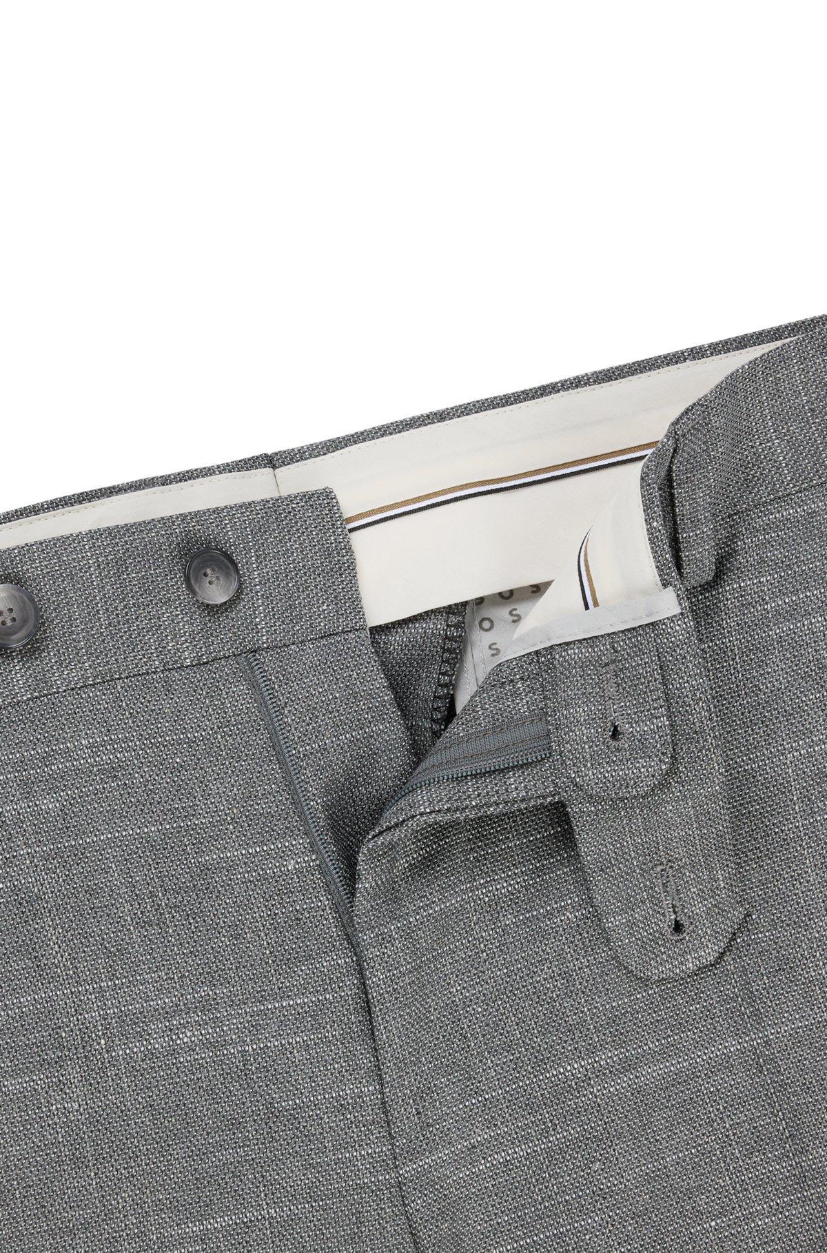 Slim-fit trousers in patterned wool Product Image