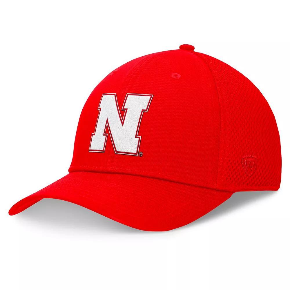 Men's Top of the World Scarlet Nebraska Huskers Spacer Flex Hat,  Product Image