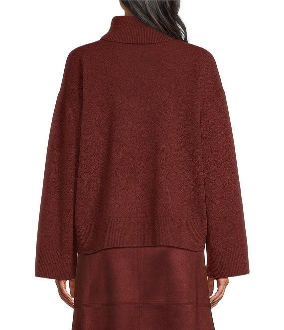 Preston & York Bethany Wool Blend Turtleneck Long Bell Sleeve Coordinating Sweater Product Image