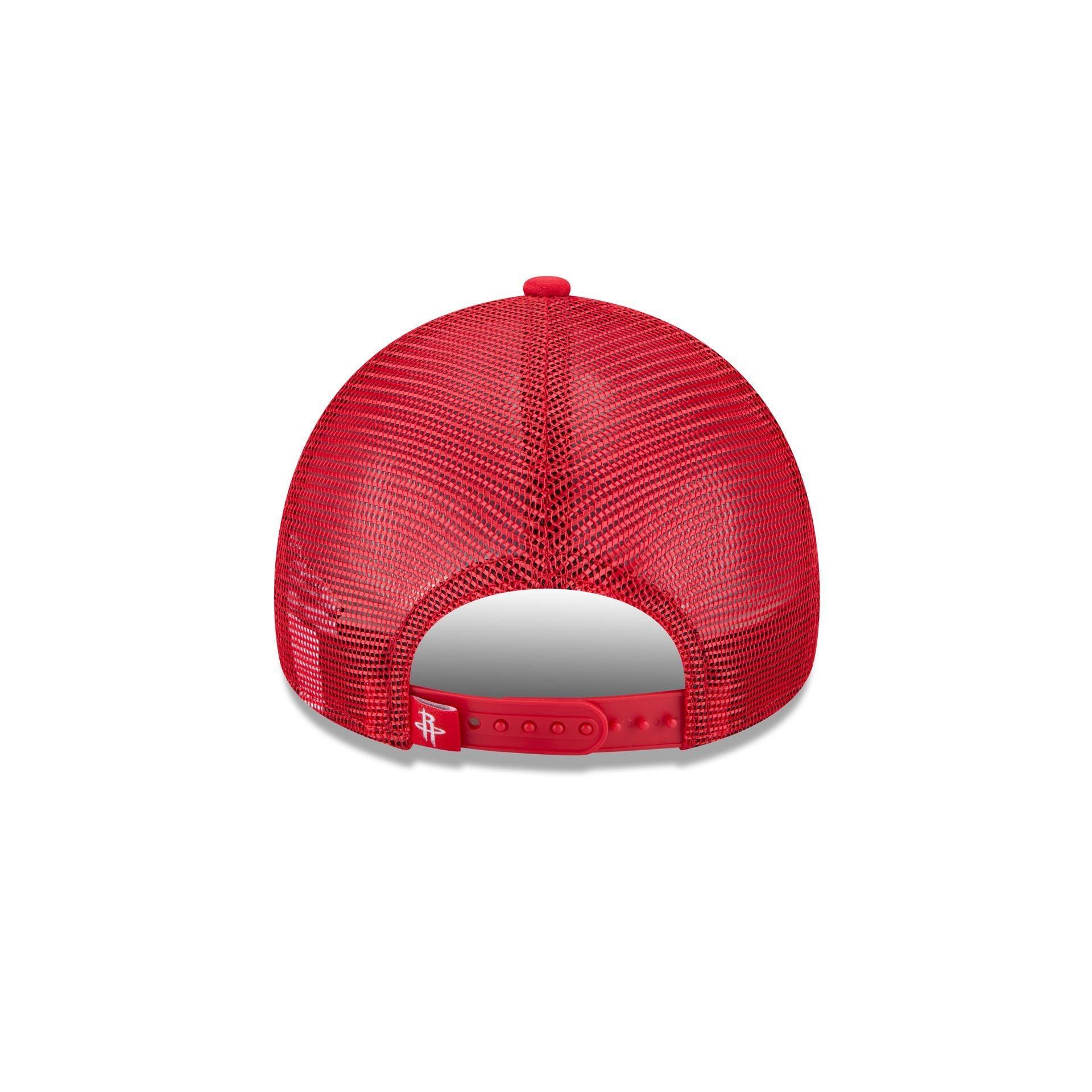 Houston Rockets Distressed 9FORTY A-Frame Trucker Hat Male Product Image