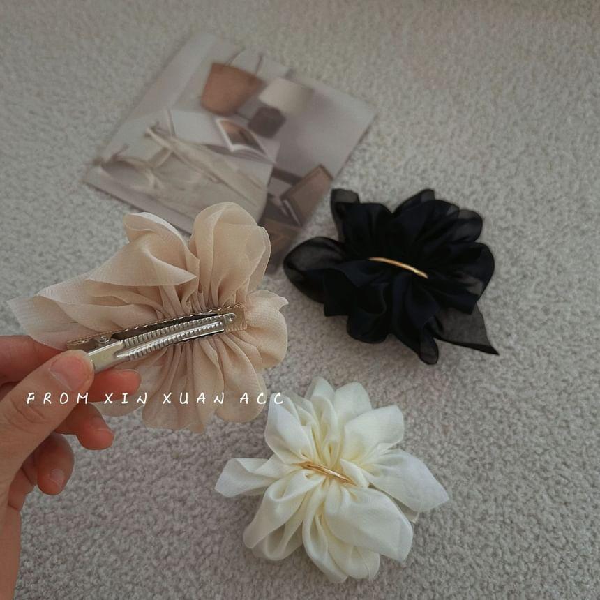 Mesh Flower Alloy Hair Clip Product Image