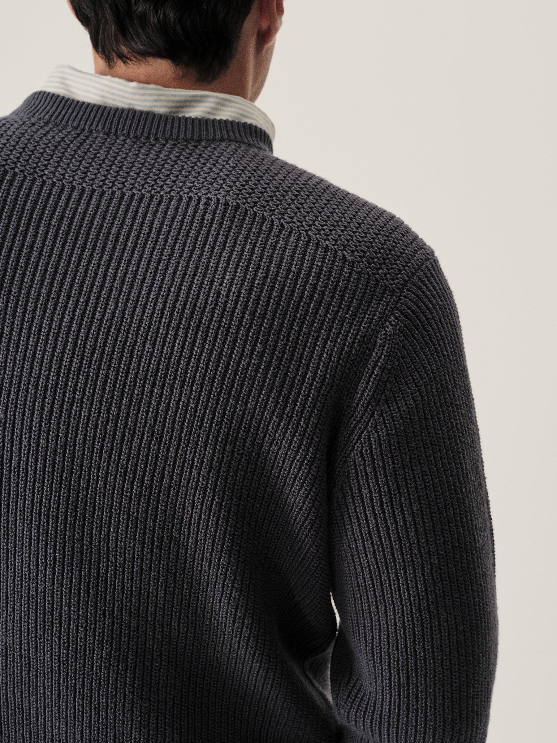 Faded Indigo Seafarer Cotton Rib Crew Product Image