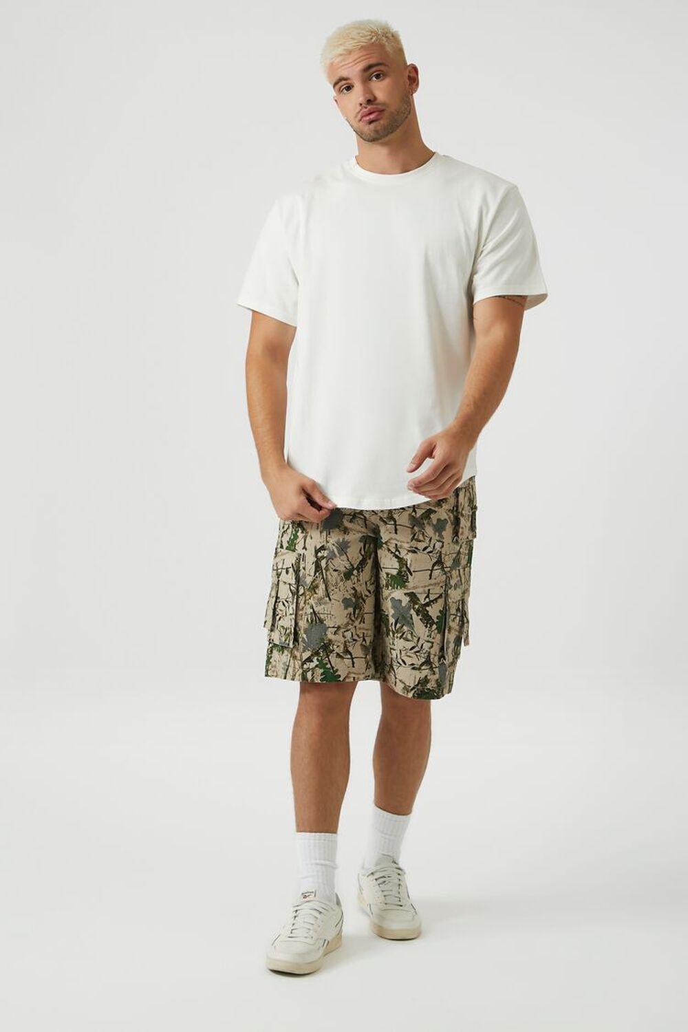 Leaf Print Cargo Shorts | Forever 21 Product Image