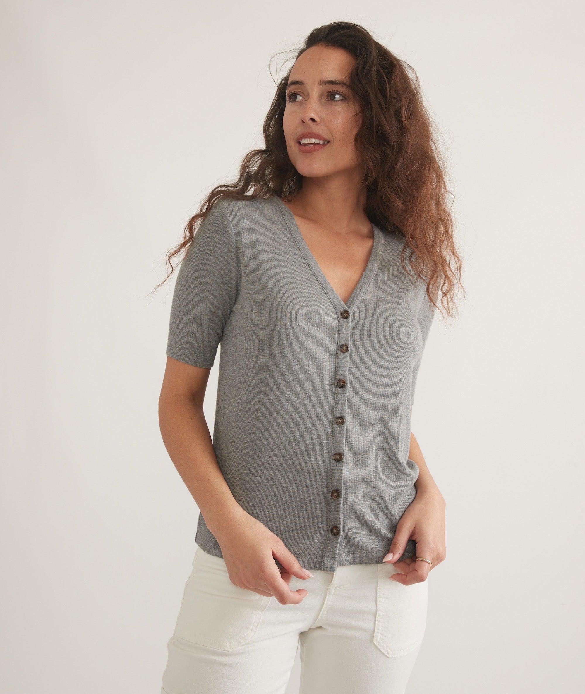 Lexi Rib Button Top Product Image