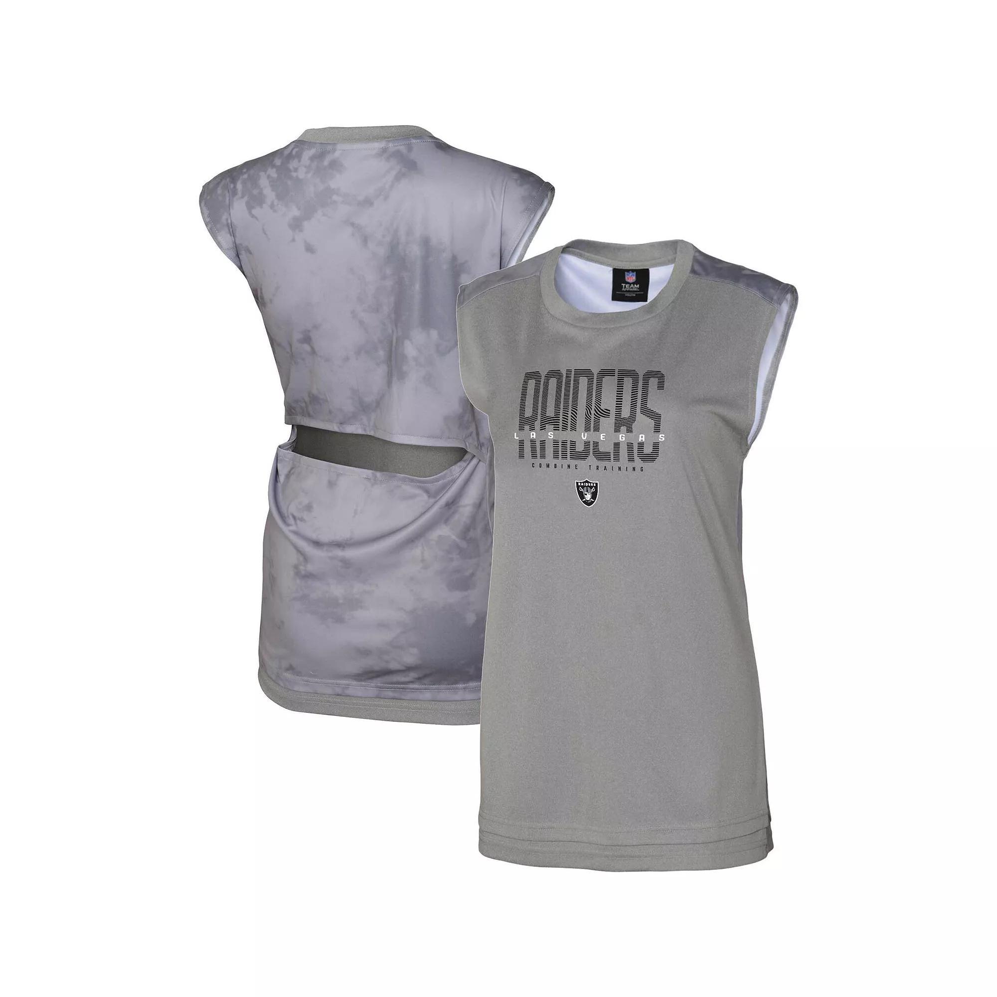 Women's Gray Las Vegas Raiders No Sweat Tank Top,  Product Image