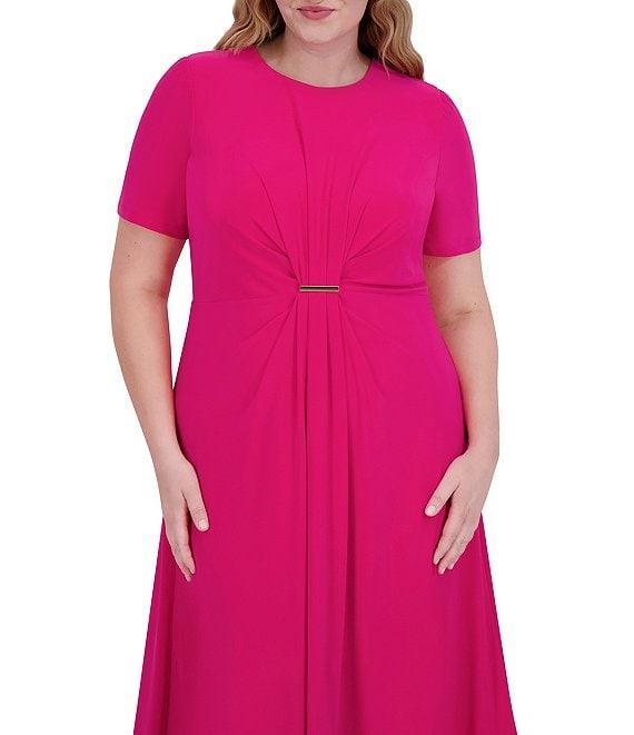 Jessica Howard Plus Size Fit and Flare Midi Dress Product Image