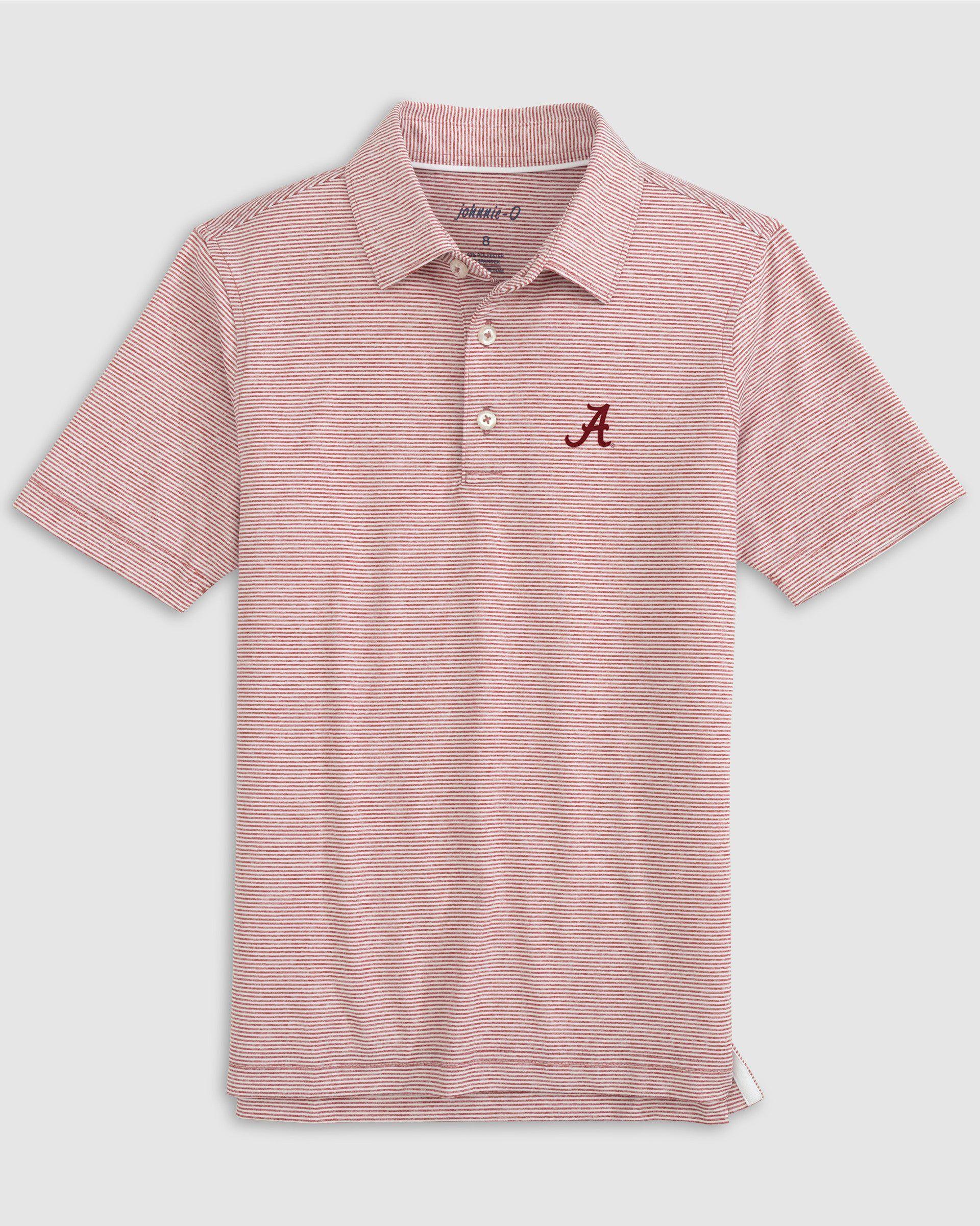 Arkansas Lyndonn Jr. Striped Jersey Performance Polo Product Image