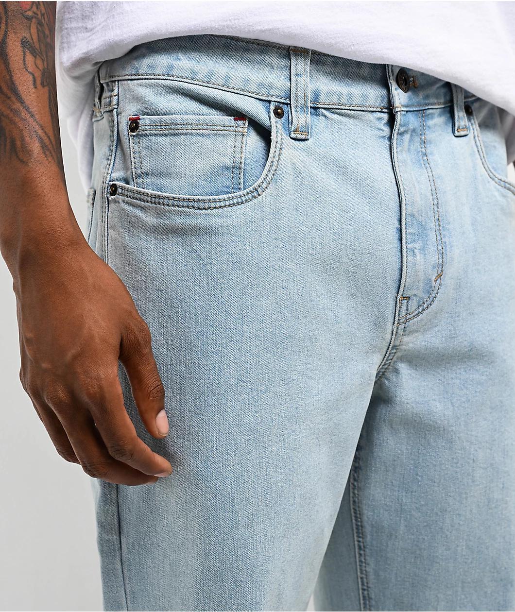 Freeworld Light Blue Denim Straight Fit Jeans Product Image