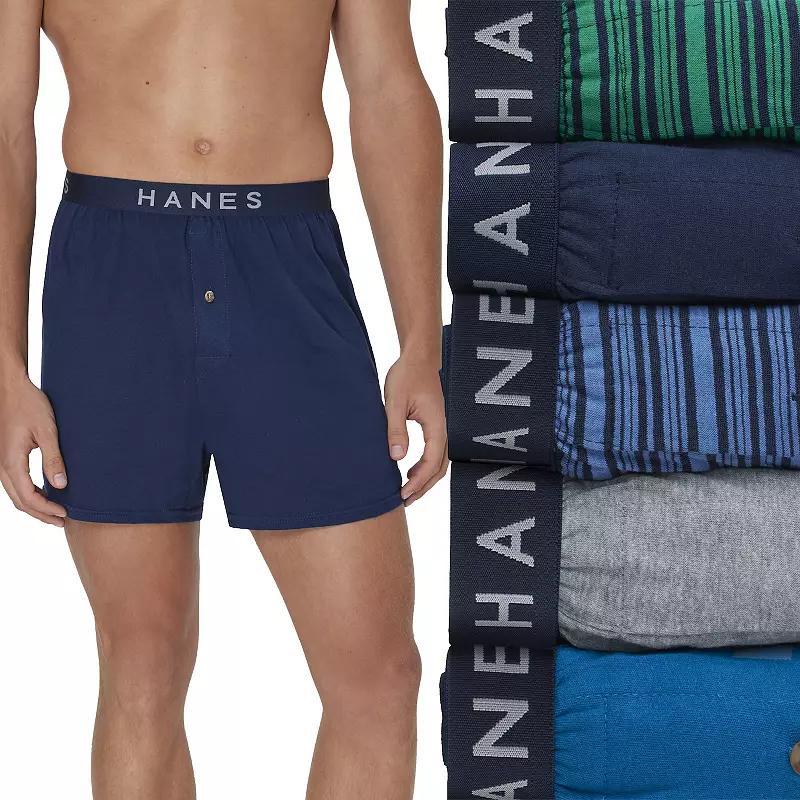 Hanes Ultimate ComfortSoft Mens Boxer Underwear, 5-Pack Assorted M Product Image